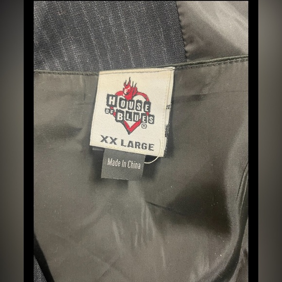 House of Blues Skull & Rose Embroidered Back 4 Button Vest Womens xxl - Picture 3 of 3